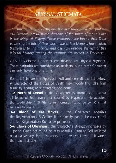 ABYSSAL STIGMATA Confrontation artefact card