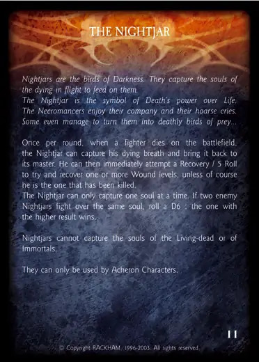 THE NIGHTJAR Confrontation artefact card