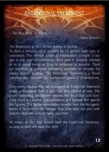 Endocrinal Treatment Confrontation artefact card