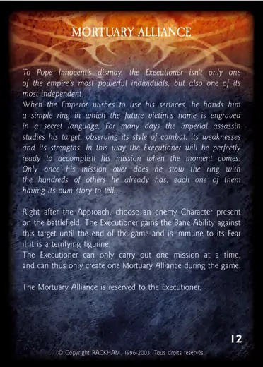 MORTUARY ALLIANCE Confrontation artefact card