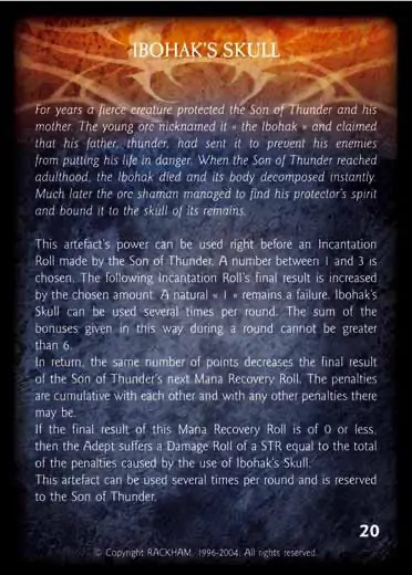 IBOHAK'S SKULL Confrontation artefact card