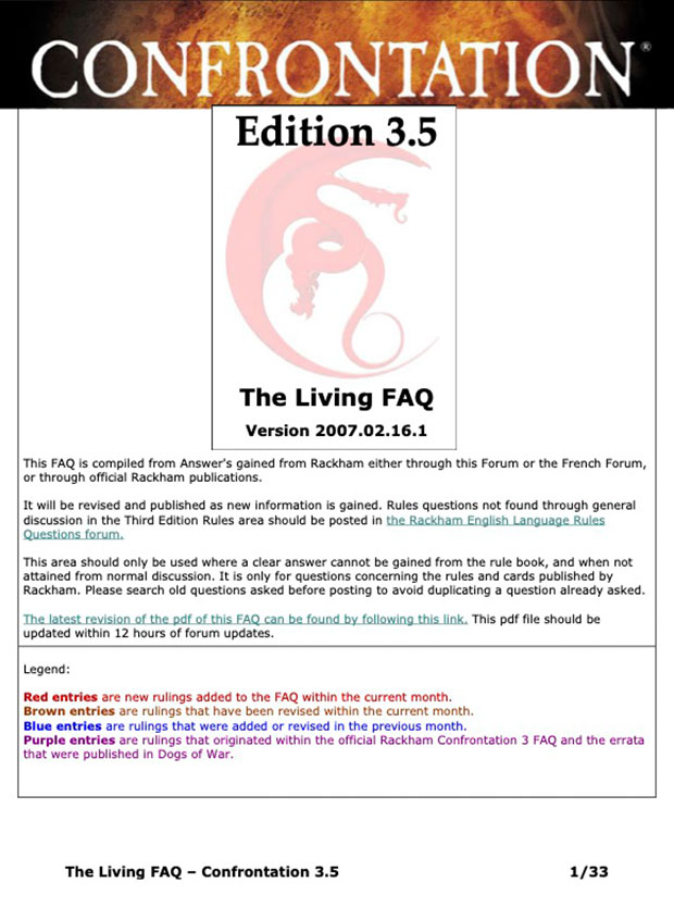 Confrontation 3.5 FAQ Cover