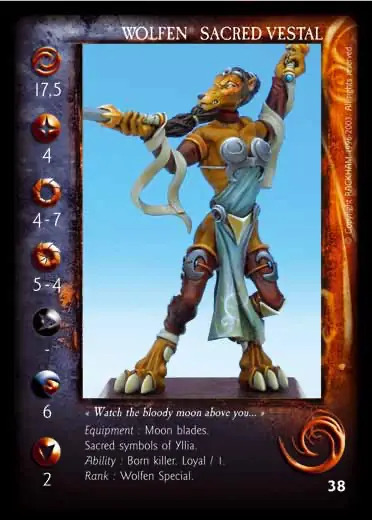 Wolfen Sacred Vestal' - 1/2 profile card