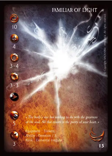 Familiar of Light' - 1/3 profile card