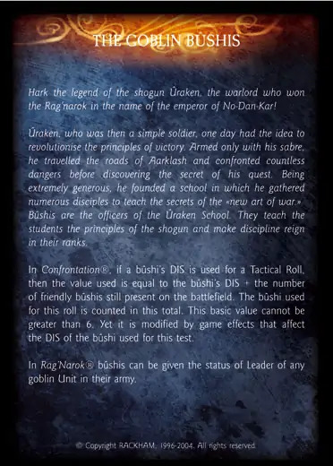 Goblin Bushi' - 2/2 profile card