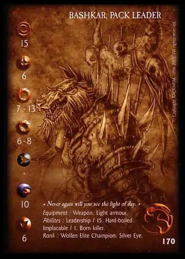 Bashkar pack leader' - 1/1 profile card