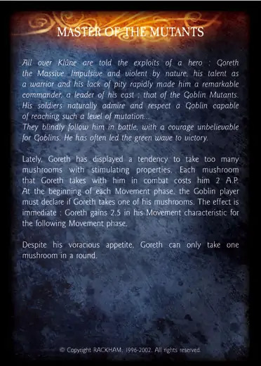 Goreth the massive' - 2/2 profile card