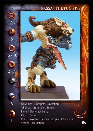 Kassar the fugitive' - 1/2 profile card