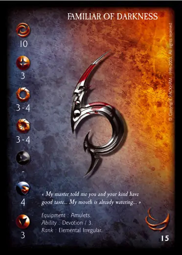 Familiar of Darkness' - 1/3 profile card