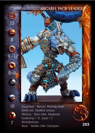 Asgarh pack leader' - 1/2 profile card