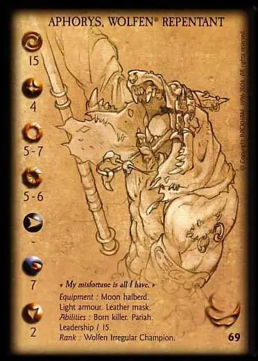 Aphorys, wolfen repentant' - 1/1 profile card