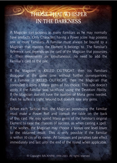 Familiar of Darkness' - 2/3 profile card