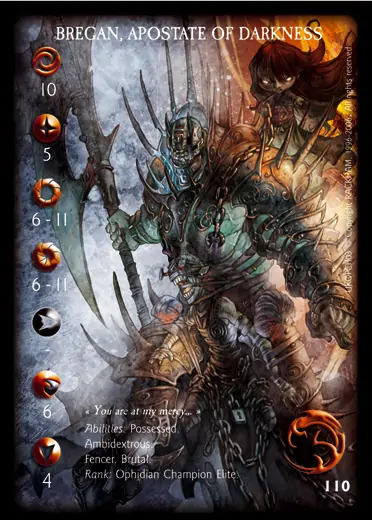 Bregan, apostate of darkness' - 1/1 profile card