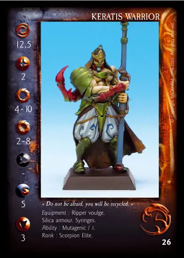 Keratis Warrior (1)' - 1/2 profile card
