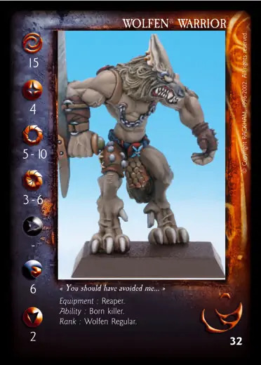 Wolfen Warrior (2)' - 1/1 profile card