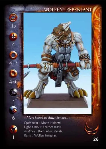 Wolfen Repentant (dis)' - 1/2 profile card