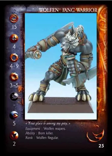 Wolfen Fang Warrior (1)' - 1/2 profile card