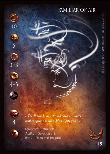 Familiar of Air' - 1/3 profile card