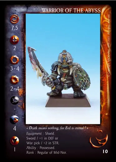 Warrior of the Abyss/War pick' - 1/1 profile card
