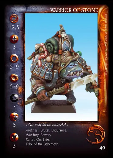 Warrior of Stone (1)' - 1/1 profile card