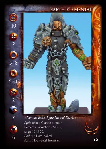 Earth Elemental' - 1/1 profile card