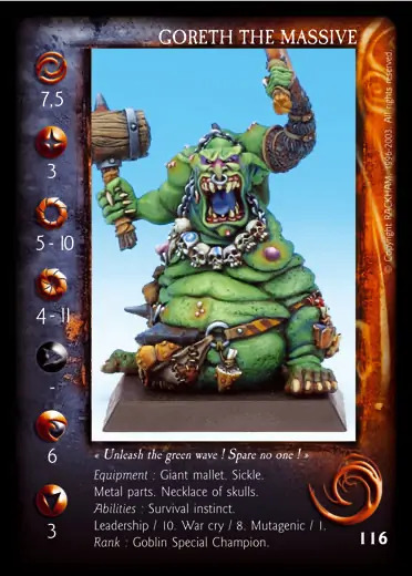 Goreth the massive' - 1/2 profile card