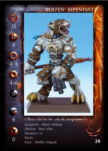 Wolfen Repentant (devo)' - 1/2 profile card