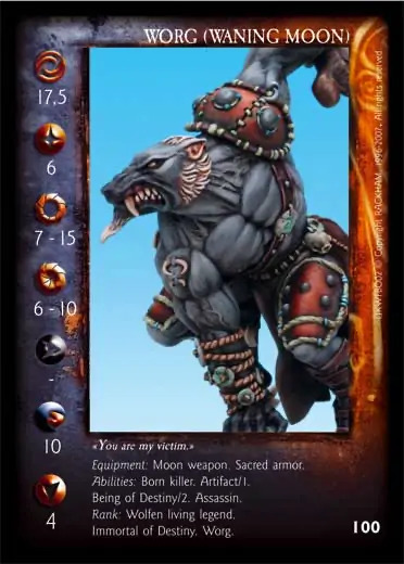 Worg (Waning Moon)' - 1/1 profile card