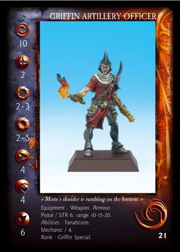 Griffin Artillery Officer' - 1/1 profile card