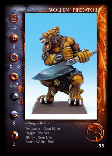 Wolfen Predator with Large Blade' - 1/1 profile card