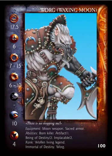 Worg (Waxing Moon)' - 1/1 profile card