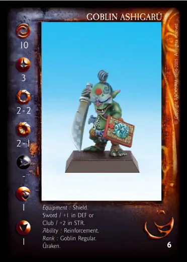 Goblin Ashigaru/Sword' - 1/1 profile card
