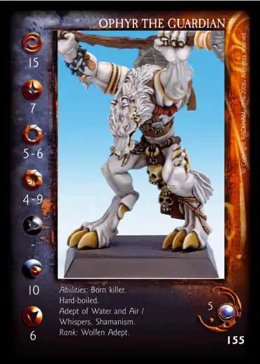 Ophyr the guardian' - 1/1 profile card