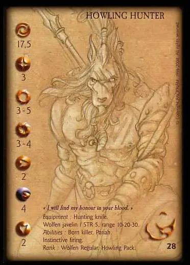 Howling Hunter' - 1/1 profile card