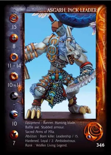 Asgarh pack leader, 2nd' - 1/2 profile card