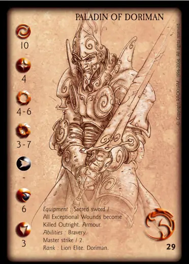Paladin of Doriman' - 1/1 profile card