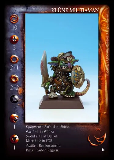 Klune Militiaman/Mace' - 1/1 profile card