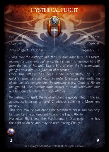 Confrontation spell card HYSTERICAL FLIGHT