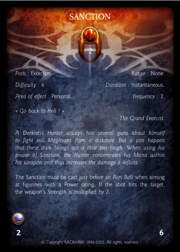 Confrontation spell card SANCTION