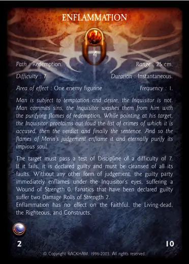 Confrontation spell card ENFLAMMATION