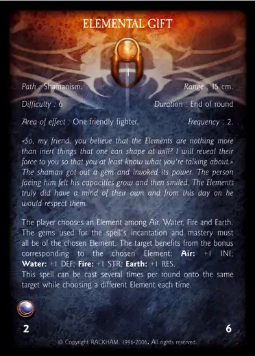 Confrontation spell card ELEMENTAL GIFT